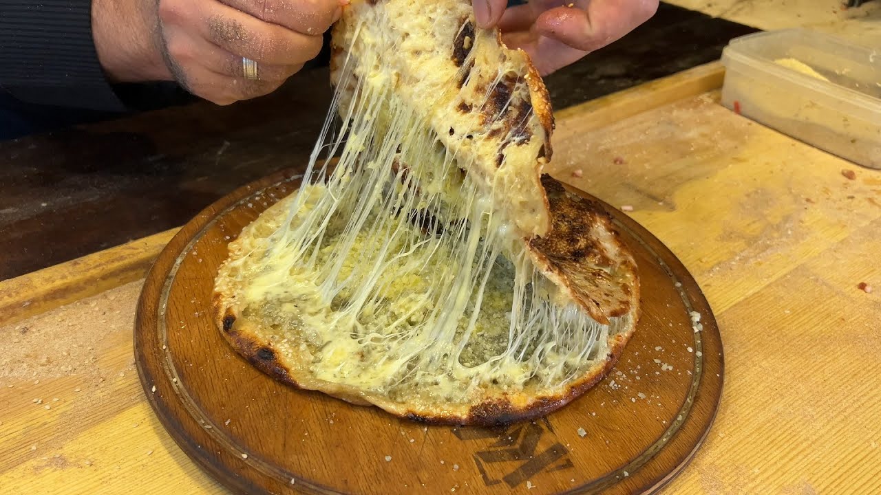 Amazing moldy cheese, pastrami sausage butter loaf making and Meat bread - Konya Turkish street food