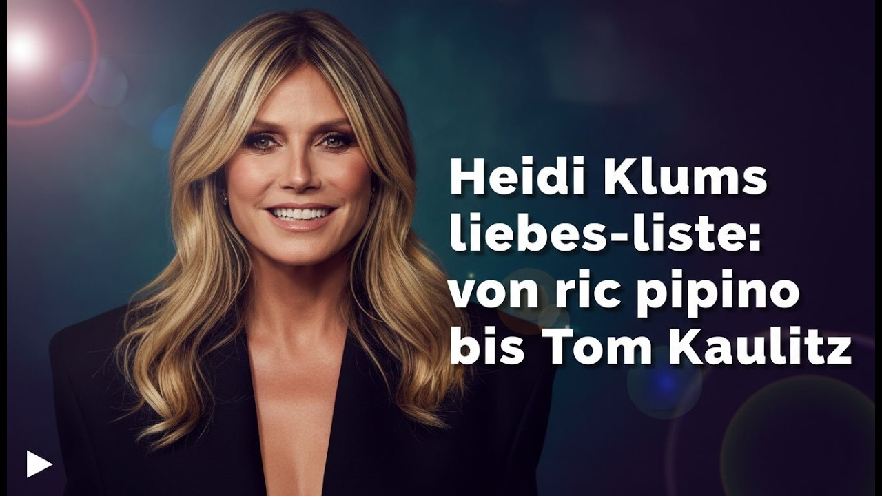 Heidi Klum liebes liste von ric pipino bis Tom Kaulitz