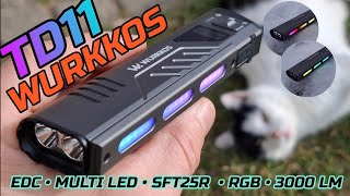 Wurkkos TD11 #edcgear #multiled #RGB Review Test Measurements LED Flashlight Camping flat screenshot 2