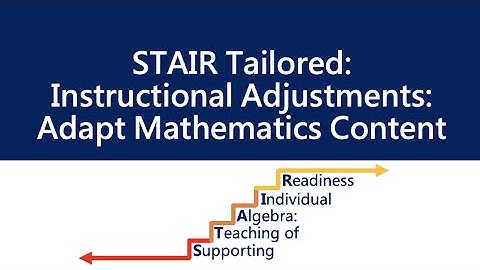 Instructional Adjustments: Adjust Math Content ‖ Data-Based Individualization ‖ K-12 ‖ Project STAIR