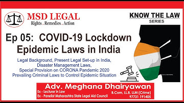Law on COVID-19 Lockdown and Disaster Management in India