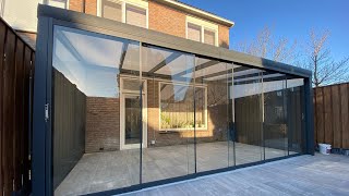 NIEUW ! Veranda + Glazen Schuifdeuren incl. slot systeem | EMBA VERANDA