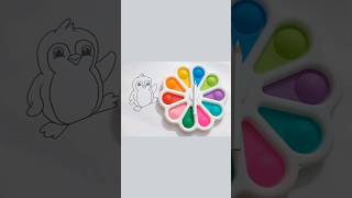 satisfying drawing/ guess the colour of cute penguin #relaxing #draw #art #shortsfeed