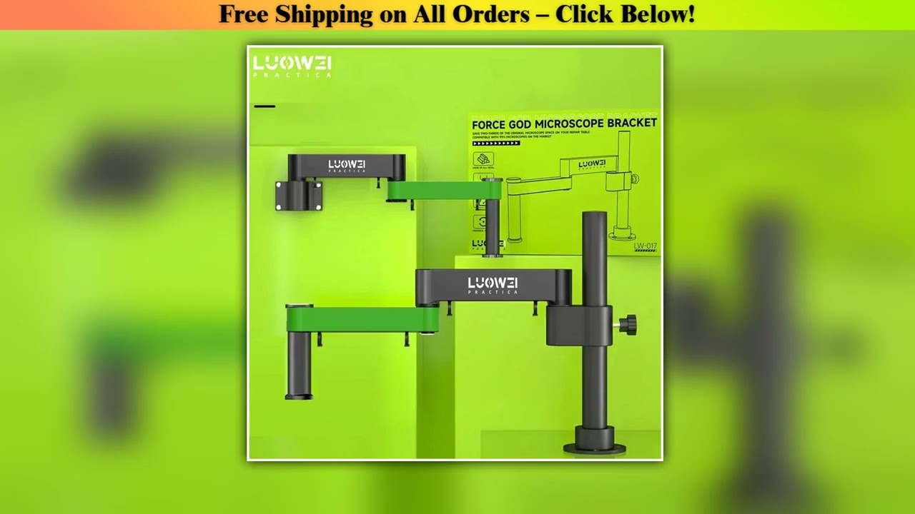 LuoWEI Microscope Articulating Arm Bracket Universal Flexible Folding 360 Adjustable Fixed Lifting