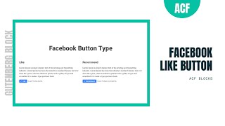 Gutenberg Facebook Like Button Block | ACF Blocks screenshot 2