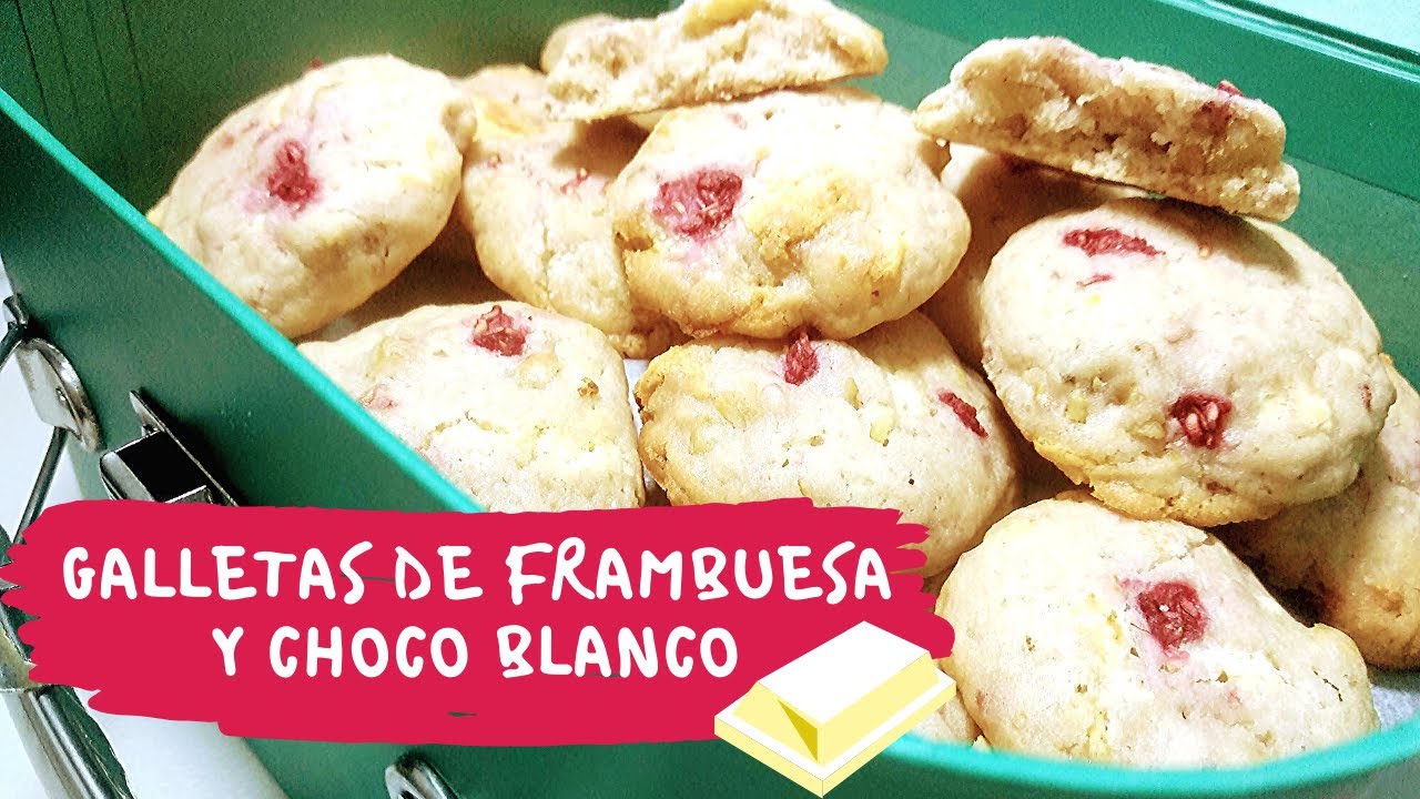 Galletas de Frambuesa y Chocolate blanco / Cookies Americanas
