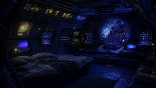 Starship Sleeping Quarters 🛸 Relaxing 10-Hour Space Travel | Spaceship Ambience, Deep Bass for Sleep