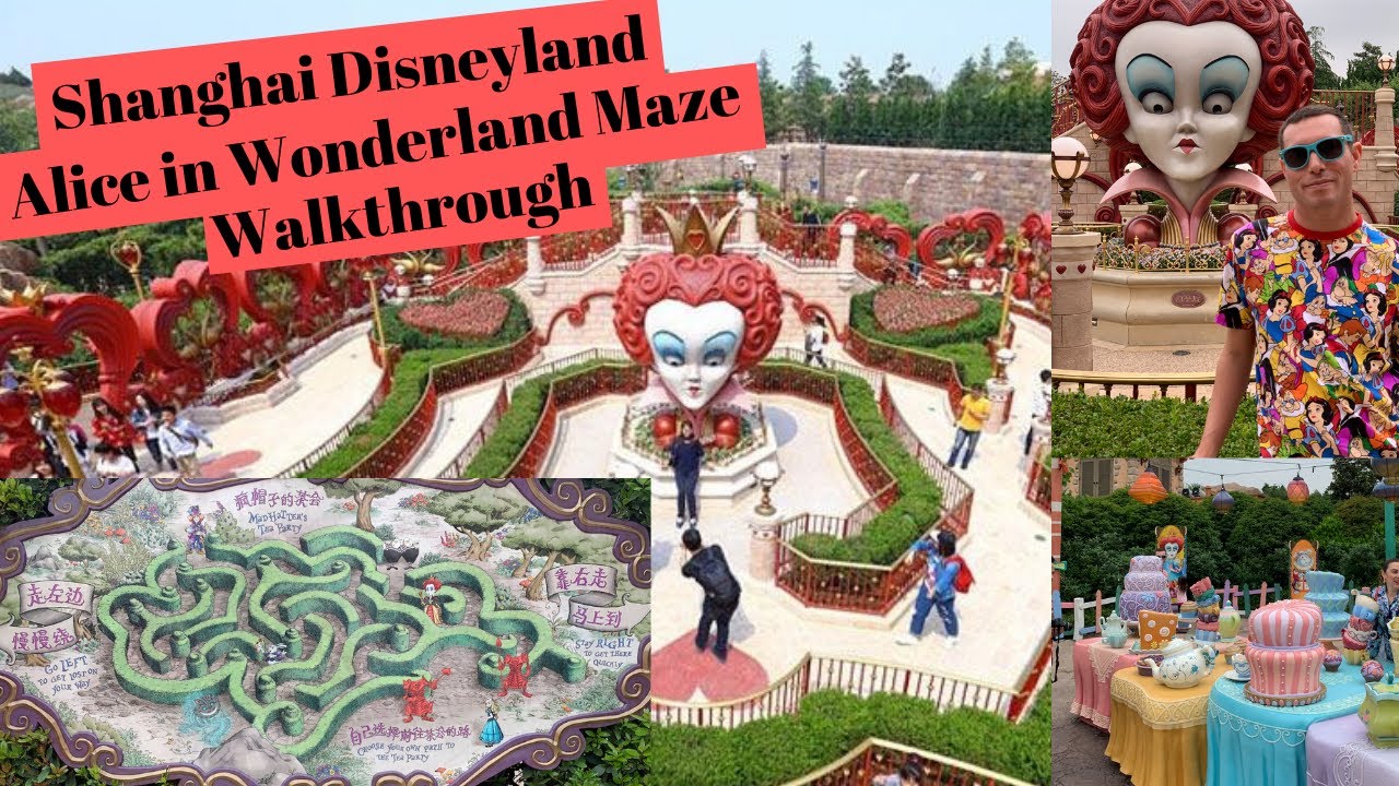 Alice in Wonderland - Shanghai Disneyland - 2019 maze walkthrough