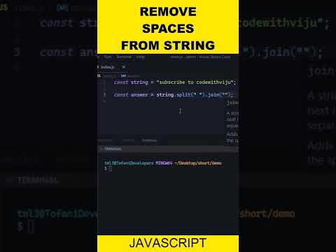 REMOVE SPACES FROM