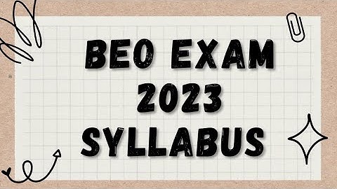 TRB BEO EXAM 2023 | BEO Exam syllabus #trb_latestnews #beo #beoexam #trb #notification #syllabus