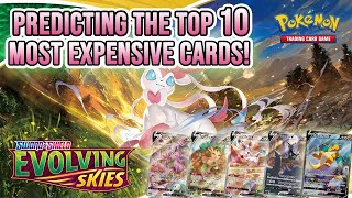 Top 10 Most Expensive Evolving Skies Pokemon Cards - predicting based on Japanese equivalents