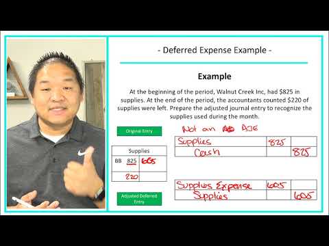 Video: How To Reflect Deferred Expenses