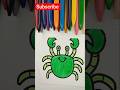 Green Crab Coloring for Adults | Relaxing Ocean Art & Stress Relief 🦀💚#shorts