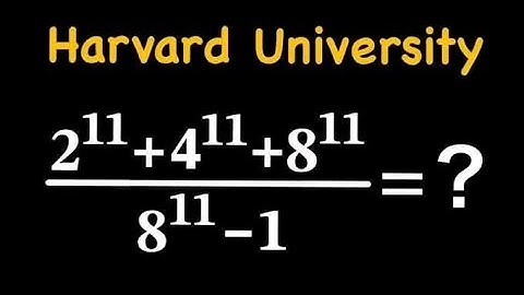 🧮 Harvard University Math Challenge: Can You Solve This Without Using Calculator ?