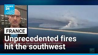 Unprecedented fires in France: Southwest France battles two wildfires • FRANCE 24 English