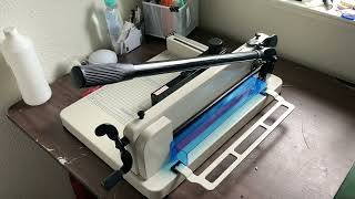 How to change/replace/flip the cutting stick on a heavy duty guillotine paper cutter