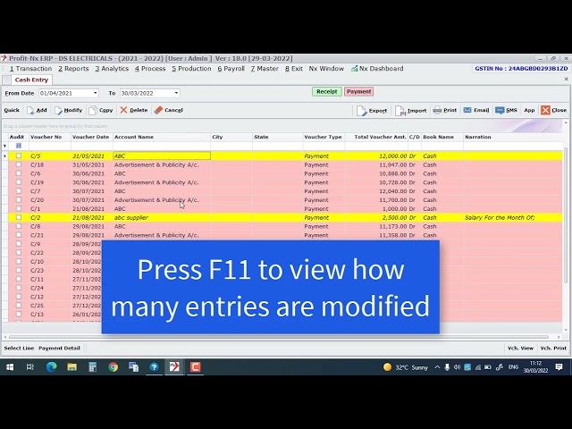 Audit Trail / Edit Log