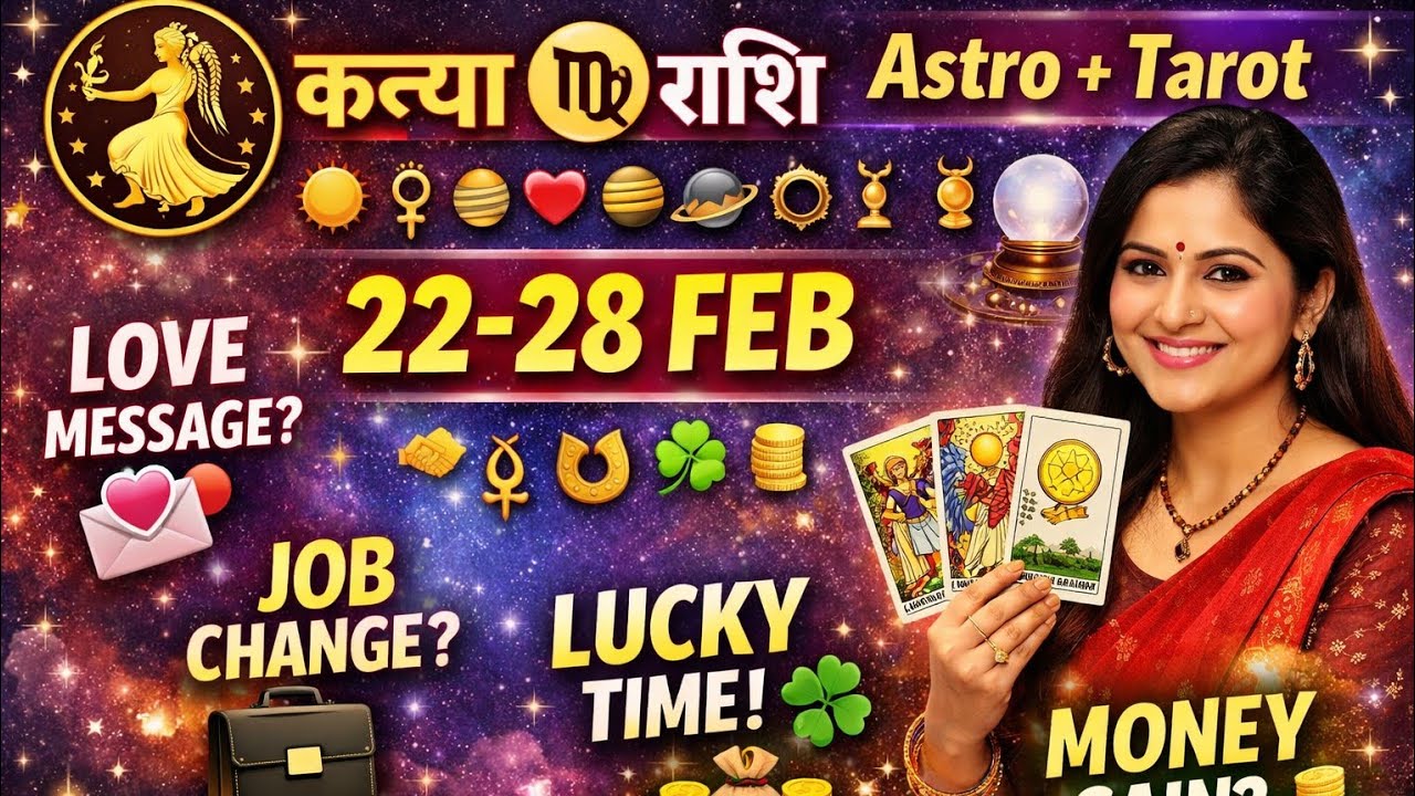 कन्या ♍️ राशि (22-28) Feb. साप्ताहिक राशिफल Astro + Tarot Prediction  Love 💕 Career 💼 Hindi Tarot