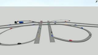 Cloverleaf interchange by ptv vissim