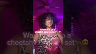 Watch me do a cheetah print nail set 😍🐆 #acrylicnails #nailsnailsnails #nails