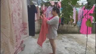 Ngga nahan Efek Hujan terus jemuran kering baru pakai celana