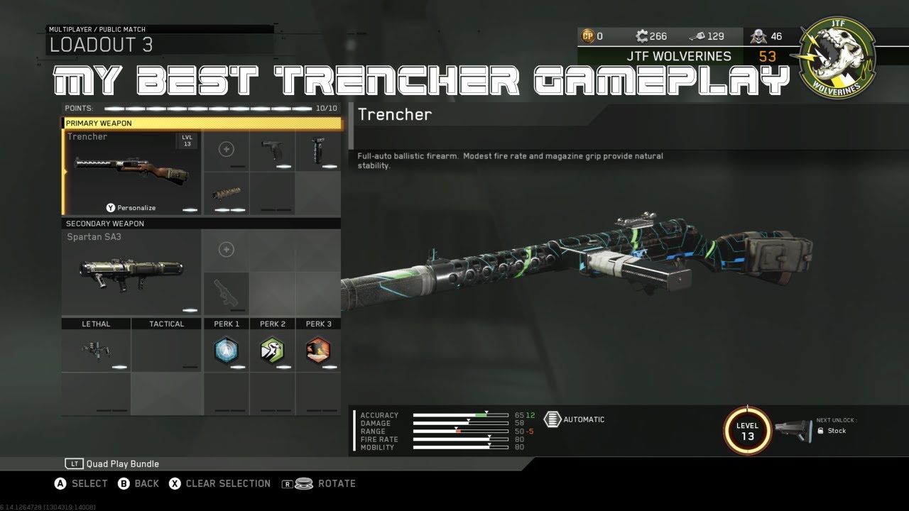 MY BEST IW TRENCHER GUN GAMEPLAY