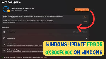 How to Fix Windows Update Error 0x800f0900 on Windows 11