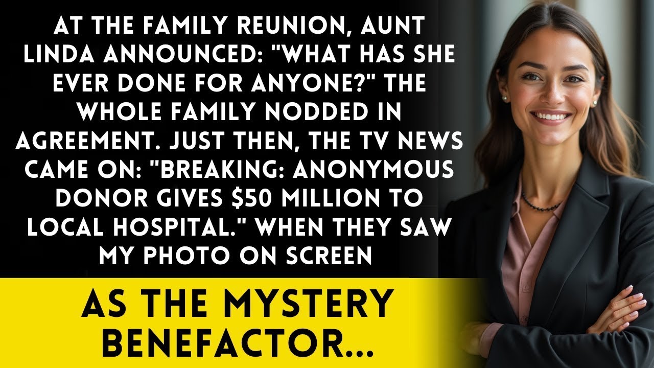 At the Family Reunion, Aunt Linda Said 'What Has She Ever Done' — Then the News Came On