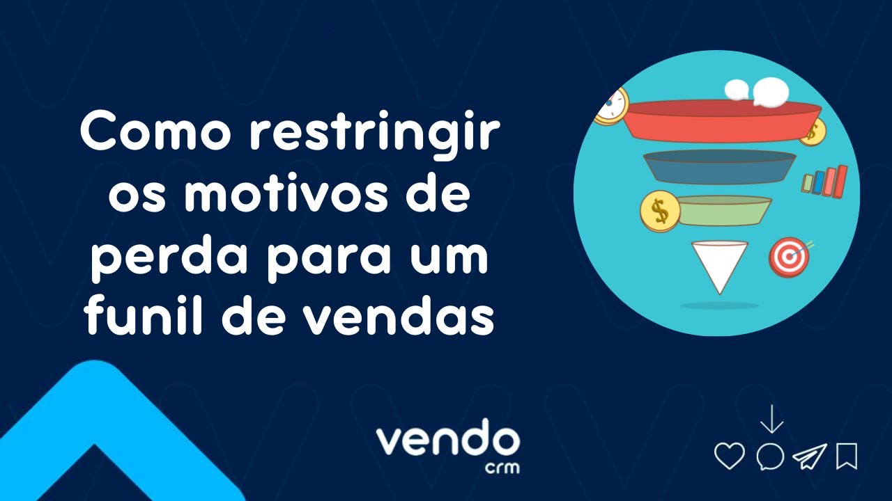 Como restringir os motivos de perda para um funil de vendas