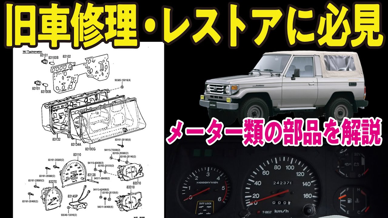 【電装・灯火パーツ】旧車乗り、レストア検討の方必見！ヒュージブルリンク、メーター、ランプの復刻パーツの状況、需要について公開します