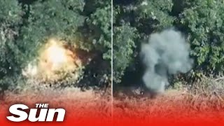 Ukrainian forces destroy Russian anti-aircraft system with kamikaze drone screenshot 5
