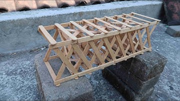 How to make a strong bridge using popsicle sticks and testing it #149