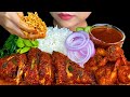 EATING SPICY FISH CURY||FRIED FISH CURRY, SHRIMP CURRY, FISH PASTE CURRY WITH RICE