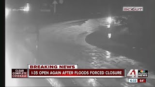 I-35 shut down overnight due to high water