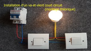 تركيب مفتاح فيفيان/ branchement interrupteur va et vient court circuit