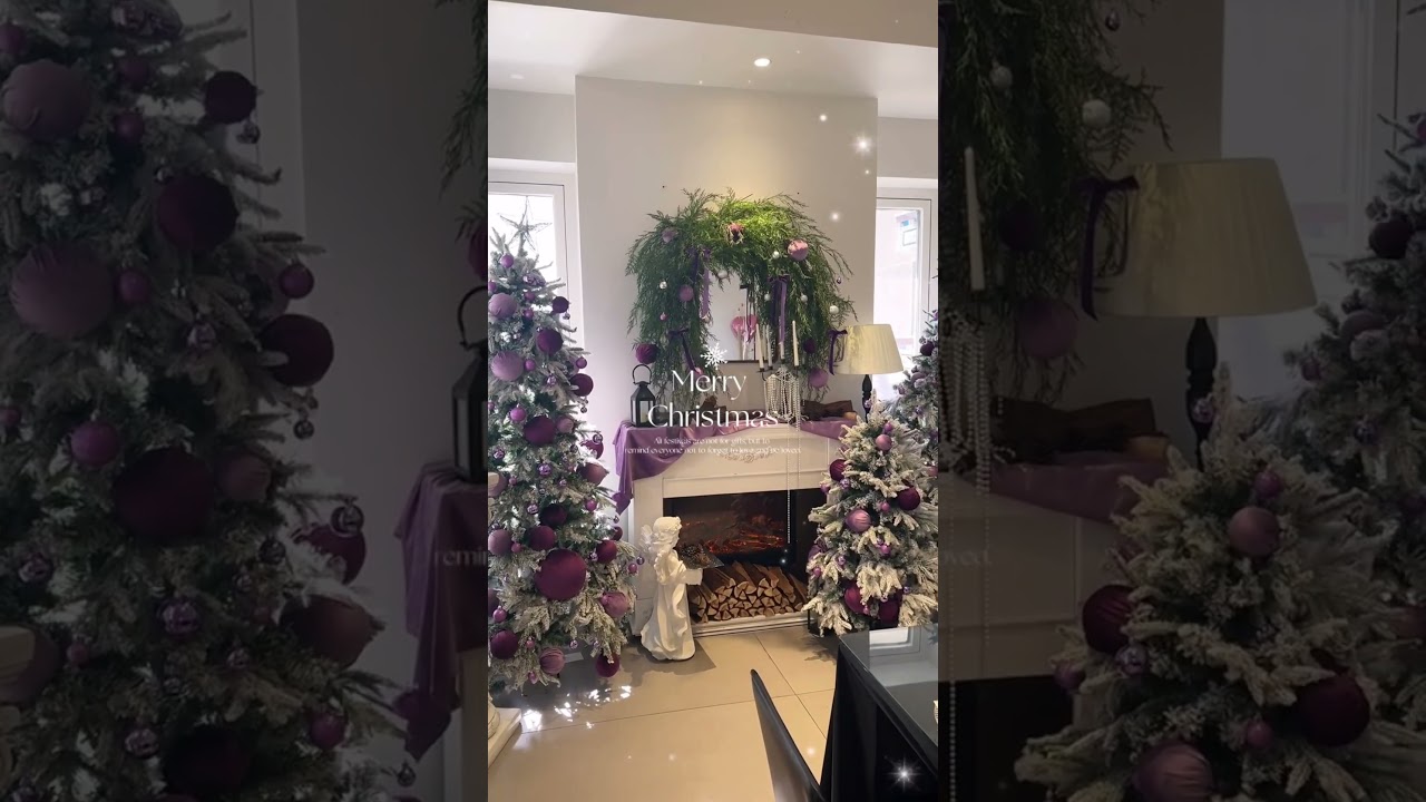 Christmas 2024 ~ Purple Christmas Tree Decor in My Room ！