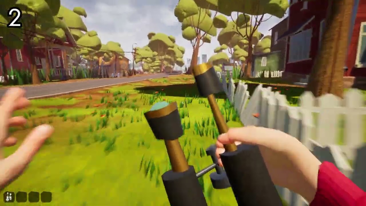 Messing around in Hello Neighbor with the randomizer FNAF mod :O