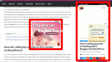How to Show Pop up ads in center Blogger And WordPress
