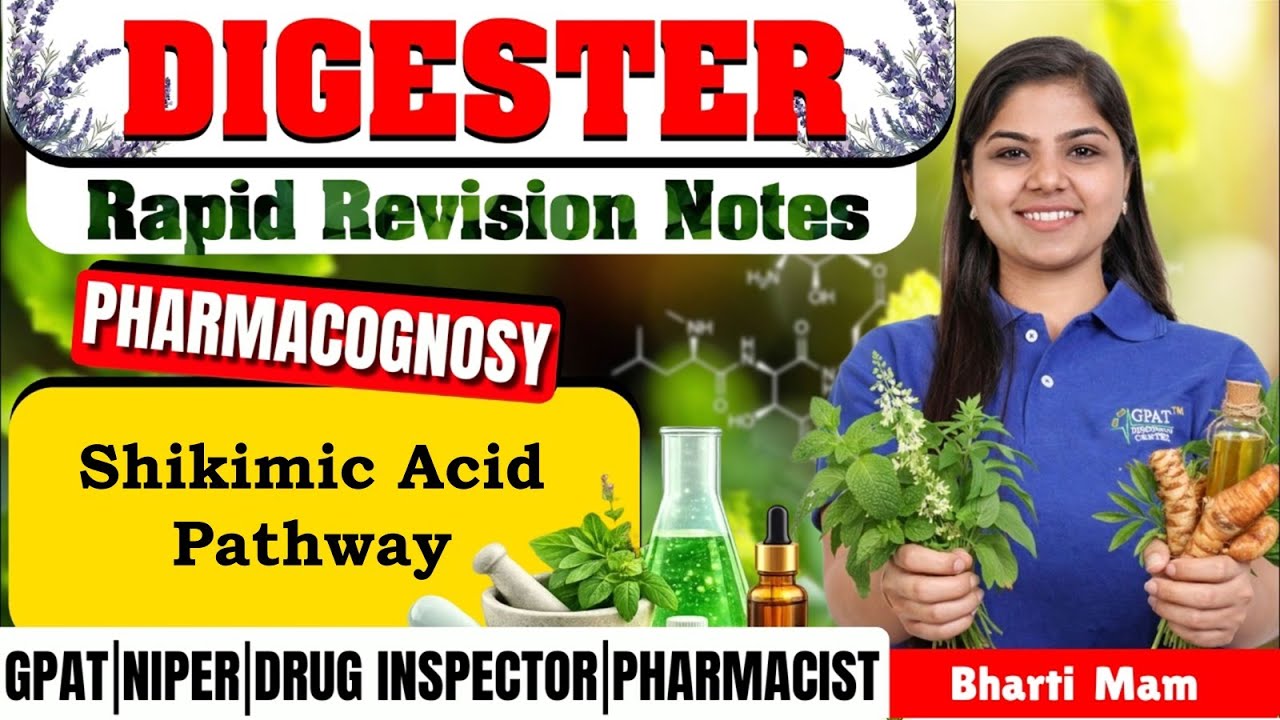 D-5 | Shikimic acid pathway (PHARMACOGNOSY) | Last minute Rapid revision 