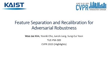 [CVPR 2023 Highlights] Feature Separation and Recalibration for Adversarial Robustness