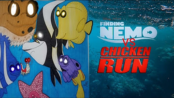 Finding Nemo Vs Chicken Run All Animatronics @MrJJTY