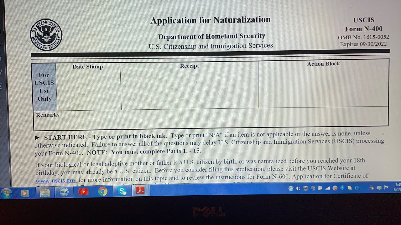 HOW TO FILL OUT FORM N-400 W/ DERIVATIVES , CHILD BORN IN MARRIAGE AND ...