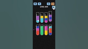 Water Color Sort Level 6019 Gameplay WalkThrough Solution
