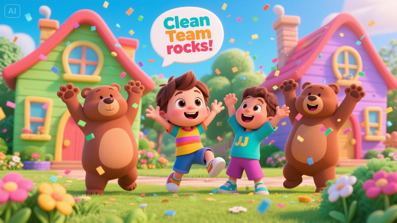 Clean Team – Tidy Up with JJ! | Popular Nursery Rhyme | Educational Kids Songs