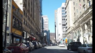 Driving to Centre Ville de Montréal or Downtown Montreal, Quebec, Canada | On The Road with Joel