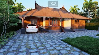 10 CENT നാലുകെട്ട്‌ | Nalukettu | Kerala Home Tour | Lumion Animation | Riddha Designs | Nadumuttam