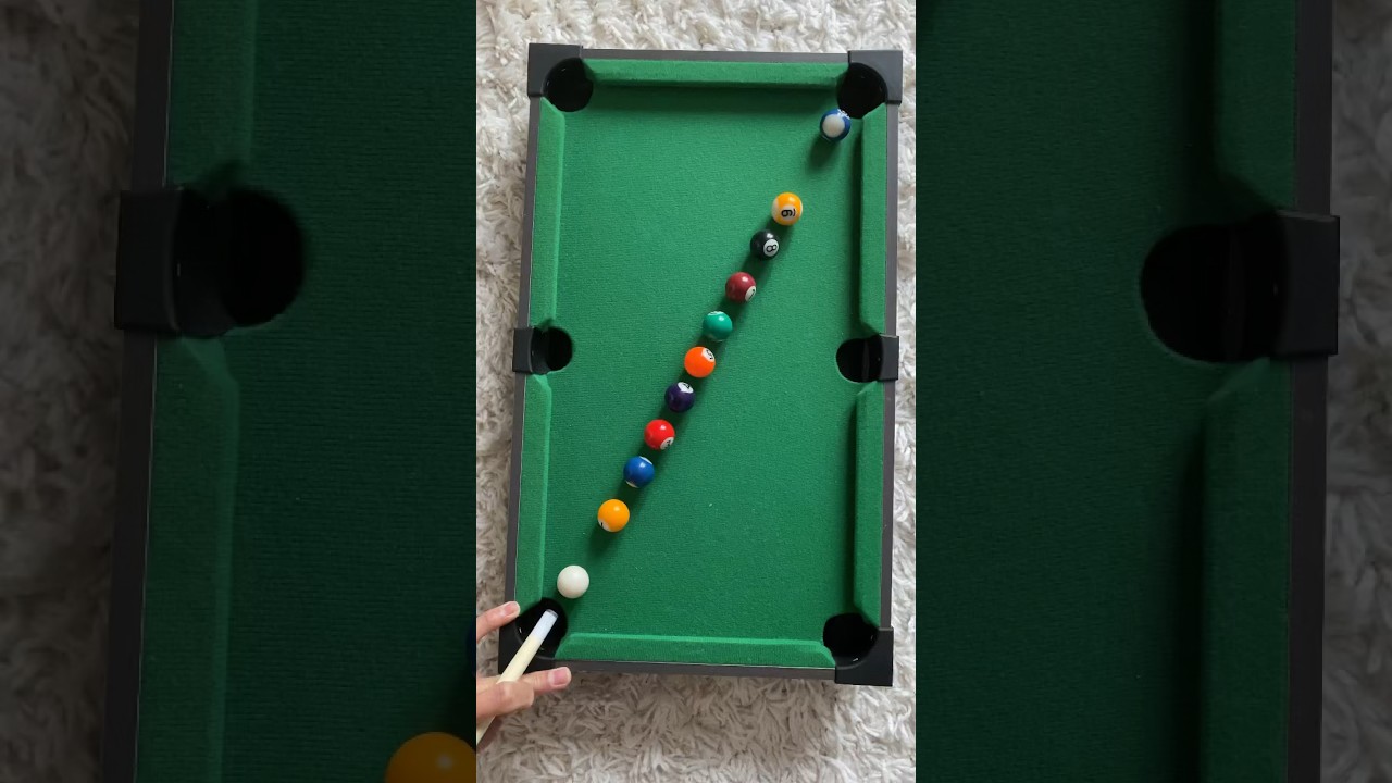 Mini Pool Combination Trick Shot 😱 #shortsfeed #shorts #asmr #snooker #billiards #viral #8ballpool