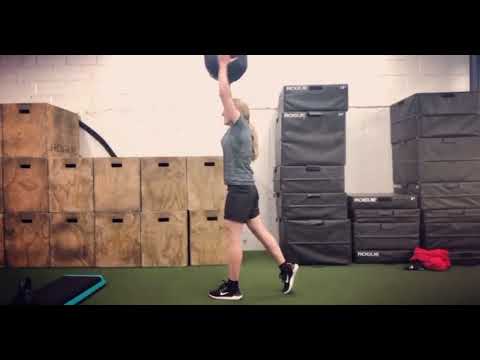 Split squat overhead deceleration