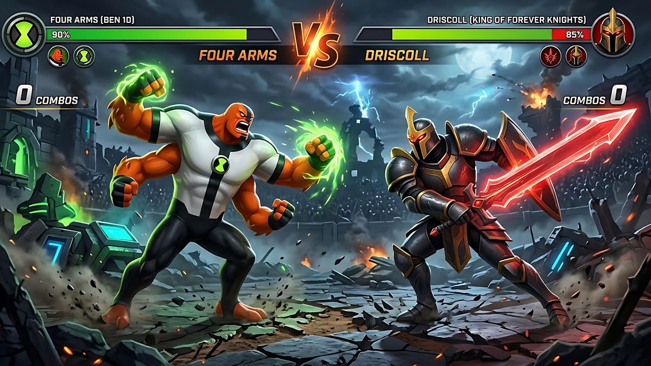 Ben 10 vs Forever Knight King Driscoll ⚔️ | Area 51 Secret Base Gameplay ( Full Fight ) 