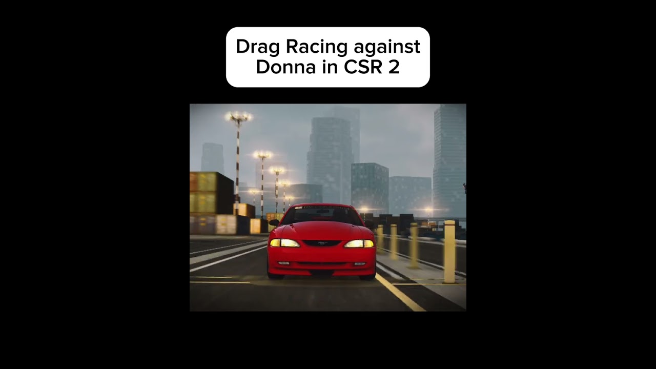 Drag racing against Donna Banks in 